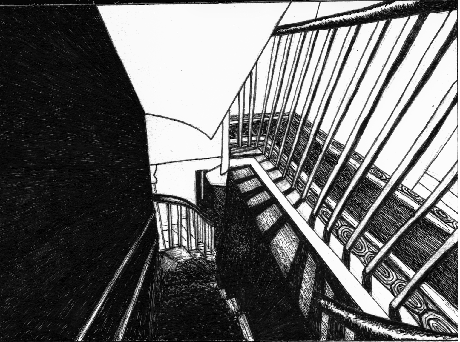 West London Bedsit Stairwell